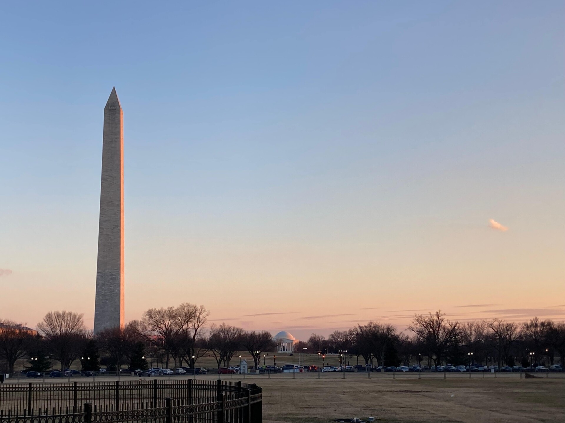 sunset Washington monument 